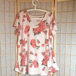 Cool Melon - White and Pink butterfly sleeves